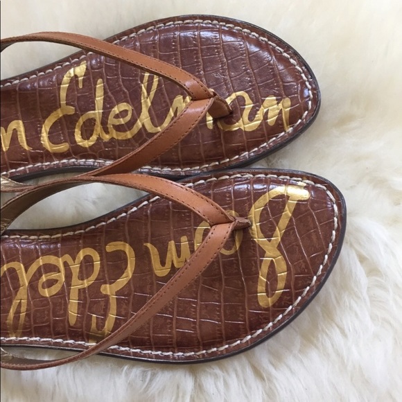 Sam Edelman Gracie Saddle Leather Flip Flop Sandal - Picture 2 of 8